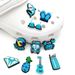 Cute Blue Series Shoes Flower Shoe Buckle Soft Glue DIY Personality Cartoon_viptrois.com