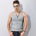 Men's Clothing Men's vest polyester sports casual white hurdle slim fit large size sleeveless t shirt youth summer bottoming fitness_viptrois.com