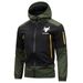Unisex Windproof Hooded Jacket - Lightweight Polyester Outdoor Sportswear With Side Pockets, Casual Streetwear For Teens & Young Adults (Army Green,_viptrois.com