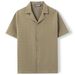 Men's Clothing Independent Station Men's Shirt Summer New Suit Collar Solid Color Short Sleeve Jacquard Men's Shirt A0303_viptrois.com