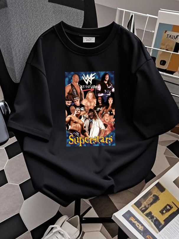 WWF SuperStars T Shirt Stretched Designer Clothes Fashion Casual Homme Unisex Stylish Breathable Summer Comfortable Slightly Graphic Soft_viptrois.com