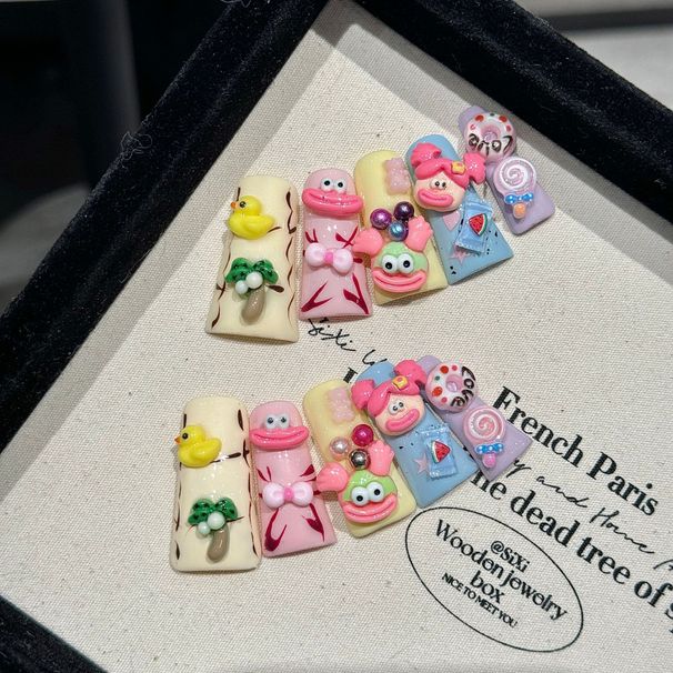 Beauty & Health Duckbill Nail Art Dopamine Plastic Style Big Mouth Pure Hand Made Wearable Nail Stickers_viptrois.com