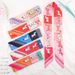 Twill War Horse Small For Women Spring Summer Thin Narrow Ribbon Tie Band Hair Wrap Decoration Bowknot Long Scarf_viptrois.com