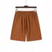 Premium Products Summer Beach Solid Color Shorts Trendy Three Quarter Plus Size Casual Men's Pants_viptrois.com