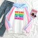2024 Spring And Autumn Color Block High-End Sweatshirt WEARE New Cool Internet Celebrity Long Sleeve Top_viptrois.com