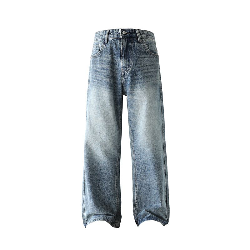 Men's Clothing & Archer0603 & Autumn/Winter New Trendy Cleanfit Fleece Lined Thick Jeans Basic Versatile Straight Leg Pants_viptrois.com
