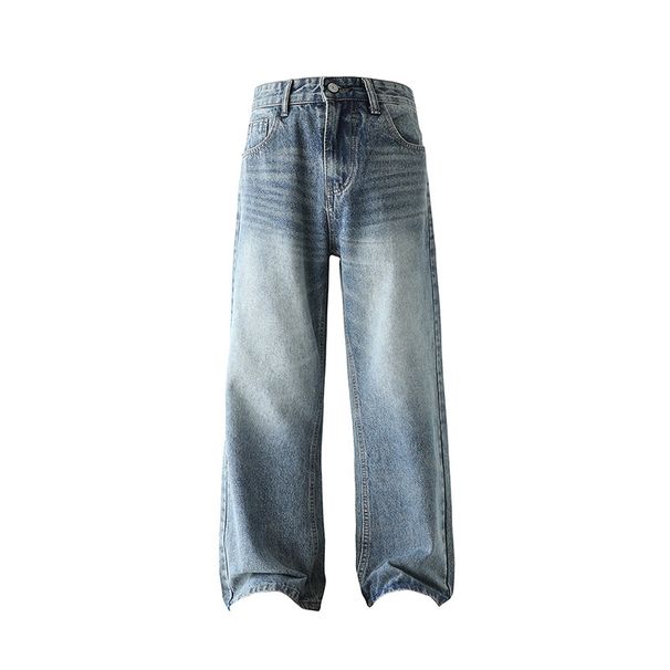 Men's Clothing & Archer0603 & Autumn/Winter New Trendy Cleanfit Fleece Lined Thick Jeans Basic Versatile Straight Leg Pants_viptrois.com