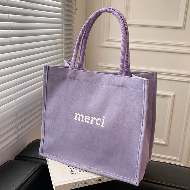 Women's Bags High School Students' One Shoulder Tote Bag Female New Fashion All Match Large Capacity Portable Canvas Commuter Bag_viptrois.com