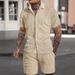 Men's Clothing Casual Suits Street Jacquard Irregular Texture Short Sleeved Trousers Two Piece Suits Casual_viptrois.com