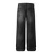 Men's Clothing Street Retro 2025 Neutral High End Washed Black Design Men's Loose Straight Jeans_viptrois.com