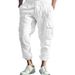 Workwear Casual Men's Trousers Large Size With Drawstring Multi Pocket Wide Tube Thin Cotton And Linen Summer Pants_viptrois.com