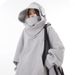 Urban Streetwear Hooded Fleece Sweatshirt - High Neck Unisex Oversized Pullover With Functional Pockets, Winter Thermal Loungewear For Men & Women_viptrois.com