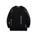 Korean Style Knit Sweater – Oversized Men’s Pullover With Fair Isle Pattern (Black, S/M/L/XL)_viptrois.com