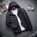 Men's Lightweight Down Jacket With Stand Collar Or Hooded, Slim Fit, Thin & Warm, Casual Winter Coat For Youth_viptrois.com