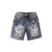Men's Clothing Painted Graffiti Denim Shorts Men's Heavyweight Trend Handsome Scratched Hole Washed Shorts Men_viptrois.com