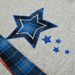 Five-Pointed Star Patch Embroidery Patchwork Plaid Hooded Cardigan Sweatshirt Trendy Brand Men's Clothing Lace-Up Design_viptrois.com