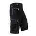 Men's Clothing Cropped Trousers Men's Loose Straight Summer Large Size Trendy Casual Mid Length Trousers With Multiple Pockets Pure Cotton Work Shorts_viptrois.com