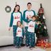 Christmas Santa Claus candy cane alphabet Christmas Family suit printed homewear_viptrois.com