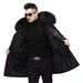 2025 New Men's Imitation Fox And Raccoon Fur Integrated Medium Length Coat Winter Imitation Fur High End Coat_viptrois.com