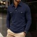 Men's Long Sleeve Shirt – Multi-Pocket Casual Pullover With Collar (S-XXXL, Navy/Black/Army Green/Denim Blue/Light Grey/Dark Grey)_viptrois.com