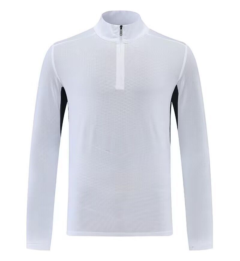 Men's Clothing Dark Pattern Quick-Drying Clothes Long-Sleeved T-Shirt Stand-Up Collar Polo Fitness Sports Running Breathable Tide_viptrois.com