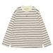 Korean Version Of Simple And Casual Wear Green Contrasting Stripes Casual Retro Loose Long-sleeved T-shirt Men's And Women's Autumn Tops_viptrois.com