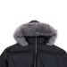 Unisex Winter Hooded Puffer Jacket With Detachable Faux Fur Collar - Loose Fit Thickened Warm Coat, Trendy Embroidery Design, Black (S/M/L/XL)_viptrois.com