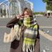 Premium Atmosphere Scarf Women's Winter 2025 New Versatile Thickened Mohai Plush Scarf_viptrois.com