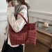 Women's Bags Popular Woolen Bags For Women New Canvas High End Niche Crossbody Bags Fashionable Handbags Bucket Bags_viptrois.com