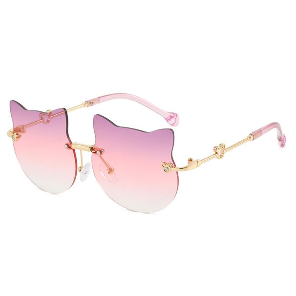 Children's Fashion Sunglasses For Men And Women Cat Glasses Baby Sunglasses Trendy Internet Celebrity Street Shooting Sunglasses_viptrois.com
