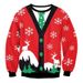 Pure New European And American Style 3D Printed Animal Kitten Pattern Men's Crew Neck Sweatshirt Couple Outfit Christmas_viptrois.com