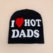 Trendy Couple's Knit Beanie With Heart & Letter Print - Soft Acrylic Winter Hat For Men & Women (DADS/MOMS/Boyfriend/Girlfriend)_viptrois.com