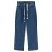 M TL CL O TH ES Men's Fashion New Men's Pants Elastic Waist Straight Loose Wide Leg Pants_viptrois.com