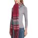 Unisex Shawl Autumn-winter woven dog tail looped yarn plaid fringe scarf_viptrois.com