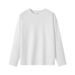 American Style Pure Cotton Long Sleeve T-Shirt Men, Loose Fit, Plus Size, Trendy Brand Sweatshirt, Inner Layer Top,_viptrois.com
