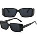 2025 Trendy Square Sunglasses - Water Transfer Small Frame With UV400 Protection (Unisex, Rectangular Cut Edge Design)_viptrois.com