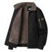 HTN2025 Men's Winter Warm High-end Fashion Fleece Coat Lamb Wool Workwear Cotton Jacket_viptrois.com