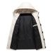 Unisex Winter Work Jacket With Hood – Heavy-Duty Couple's Coat (Black/Beige/Blue/Yellow, M-4XL, Thermal Lined & Windproof)_viptrois.com
