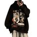 Pure 2022 New Versatile Loose Fit Trendy Men's Sweatshirt Fleece Printed Pullover Casual Hooded Autumn Winter Fashion_viptrois.com