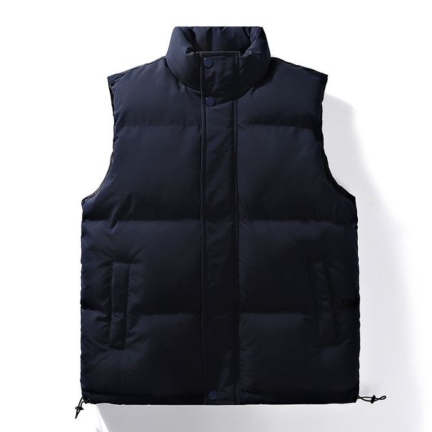 Loom Autumn Winter Clean Version Live Good Product Stand Collar Down Cotton Vest Slim Fit Handsome Youth Men's Jacket_viptrois.com