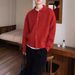 Nordmann Autumn Winter Thickened Sweater Jacket For Men, Solid Color, Loose Fit, Stylish And Casual Lazy Knitted Cardigan, Unisex_viptrois.com