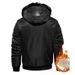 Men's Clothing Winter Fleece-Lined Hooded Jacket - Thickened Warm Coat With Windproof Design, Casual Oversized Parka For Cold Weather_viptrois.com