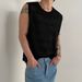 Men's Clothing Handsome Hollow Knitted Vest Men's Summer Loose Sleeveless T Shirt Version Of The Trendy Niche Round Neck Waistcoat_viptrois.com