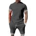 2024 Men's Short Sleeve And Shorts Two-Piece Set Casual Sports Youth Spring Summer Outfit_viptrois.com