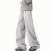 Nordmann American Style Heavyweight Deconstructed Scimitar Casual Pants Men's Spring And Autumn Draped Wide-Leg Sports Solid_viptrois.com