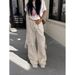 Streetwear Cargo Pants For Women Oversized Straight-Leg Joggers With Dropped Crotch & Drawstring Waist (Blue/Pink/Yellow/Beige/Black/More, S-5XL)_viptrois.com