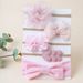 5 Piece Set Of Baby Lace Headbands For Girls With Bows And Flowers For Baby Photo Taking Props That Do Not Bind The Hair_viptrois.com