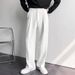 Men's Clothing Casual Suit Pants Men's Spring Japanese Style Light Luxury High End Drape Black Trousers Loose Straight Wide Leg Long Trousers_viptrois.com