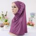 Women's Hats Lace Dotted Diamond Monochrome Splicing Hijab Women's Fashion Patch Hijab Ready In Stock_viptrois.com
