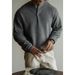 Men's Autumn Henry Collar Knit Sweater (Old Money Aesthetic,Slim Fit, Long Sleeve Crewneck, Minimalist Casual, Grey/Cream/Black, M-3XL)_viptrois.com